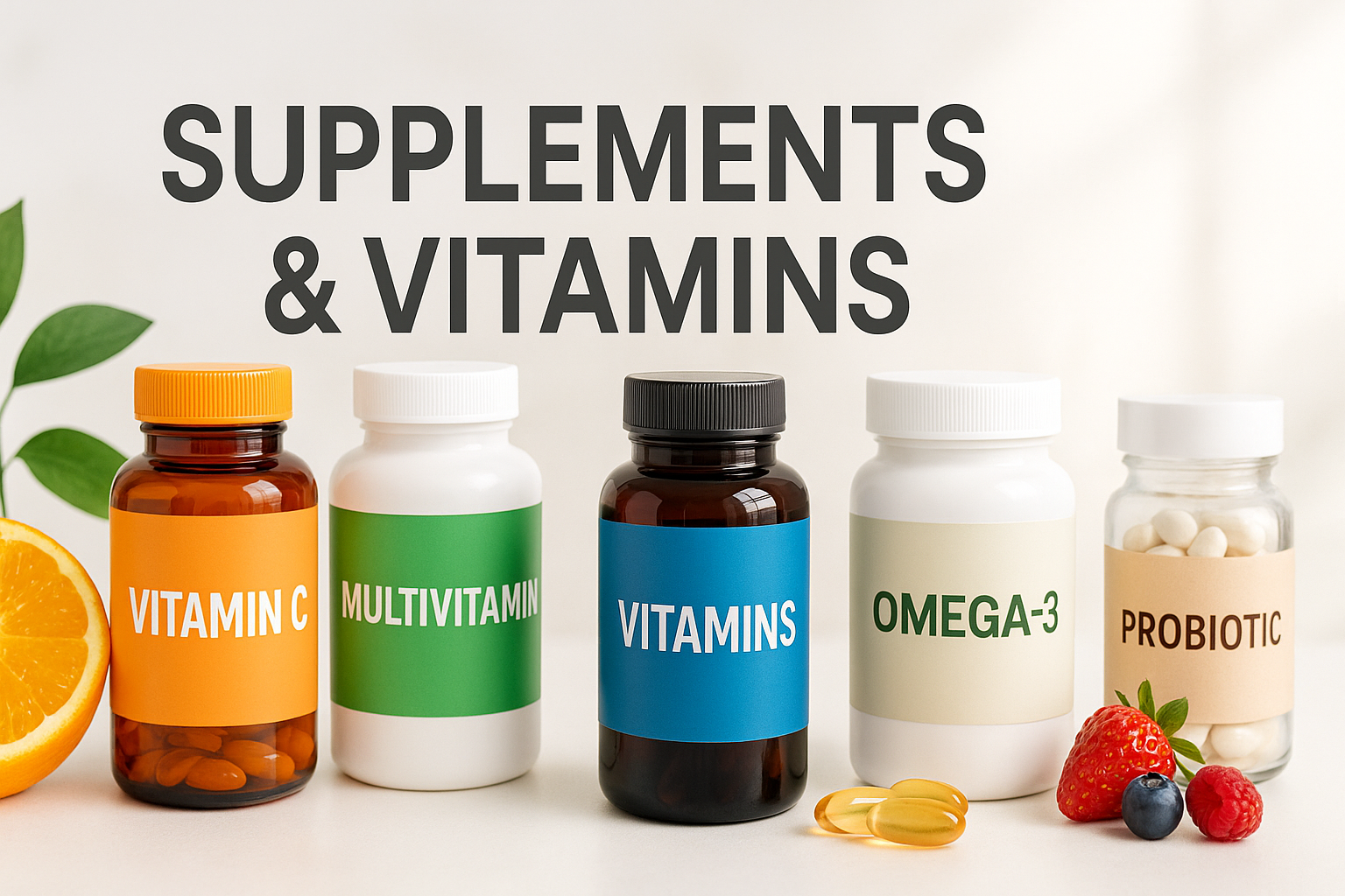 Productos de suplementos y vitaminas para humanos