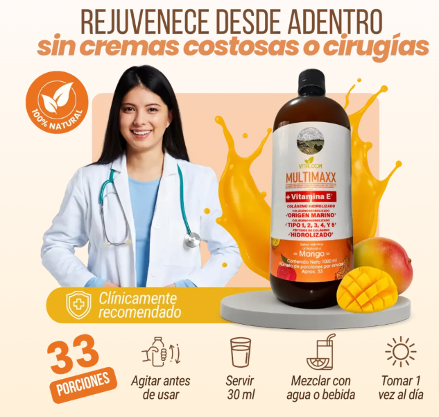 Multimaxx Mango con Vitamina E y Colágeno