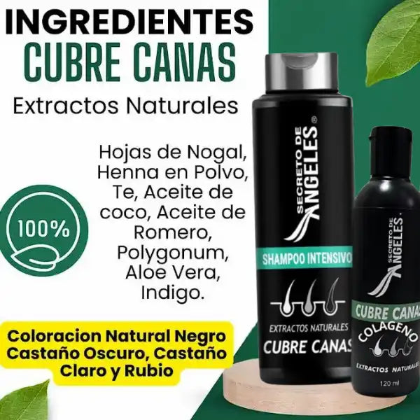 Shampoo CUBRECANAS + 2 Obsequios